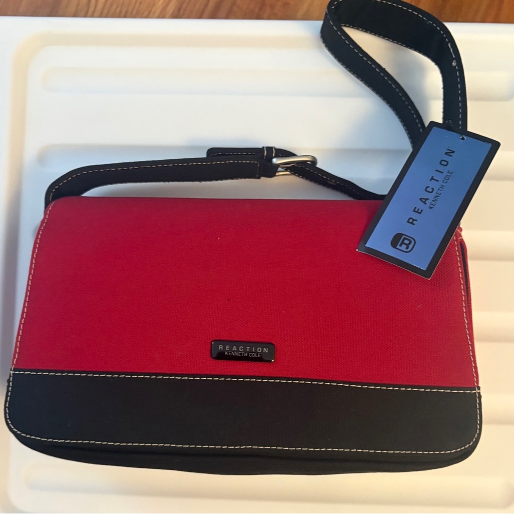 Reaction Kenneth Cole Red and Black Shoulder Bag